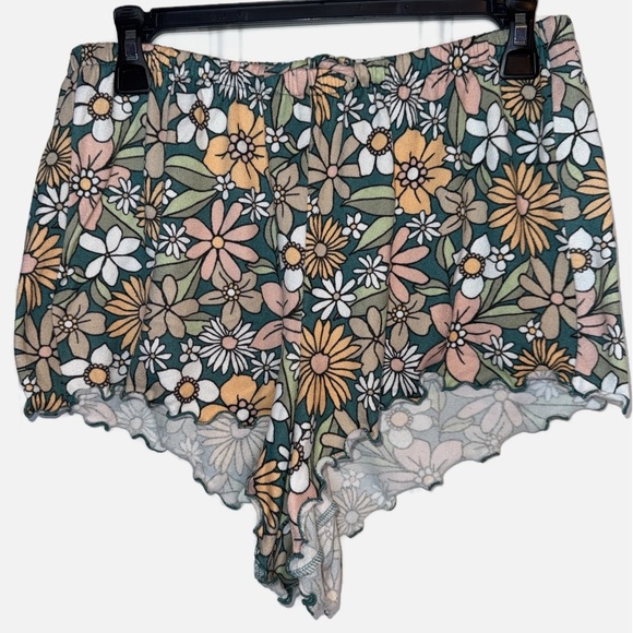 Hollister Other - HOLLISTER GILLY HICKS- WOMENS GREEN & PINK FLORAL SLEEPWEAR SHORTS SIZE LARGE
